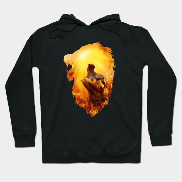 Fiery Lion Hoodie by DVerissimo